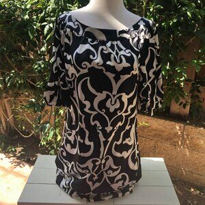 WHBM Silky Boat Neck Tunic Top S